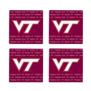 Virginia Tech 4 pk Drink Coaster Set